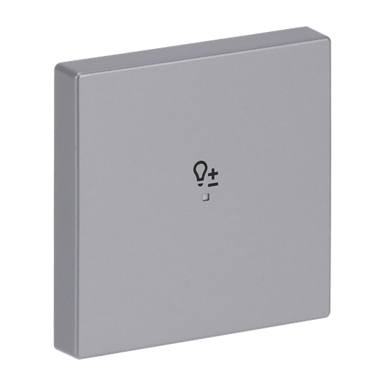 Rocker Symbol "dimming" with Small Transparent Calotte 1gang aluminium silver - Platform 63 – Image 3 of 4