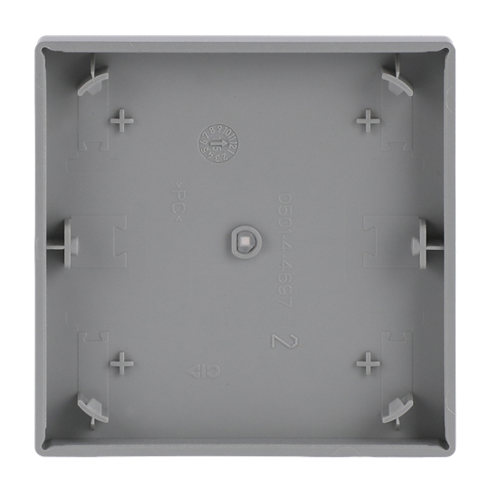 Rocker Symbol "dimming" with Small Transparent Calotte 1gang aluminium silver - Platform 63 – Image 2 of 4