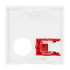 Cover plate Call module / Red 1 gang  studio white - Platform 63