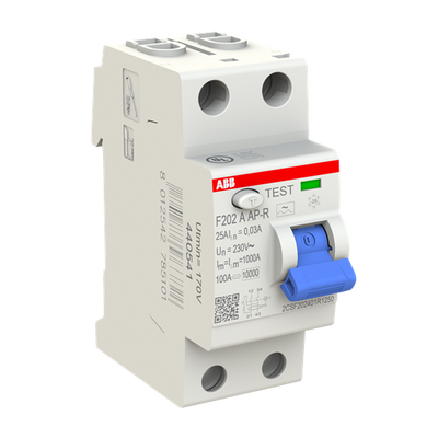 Residual Current Circuit Breaker F200 - 2P - 30 mA - 25 A - Type A APR