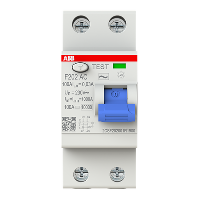 Residual Current Circuit Breaker F200 - 2P - 30 mA - 100 A - Type AC