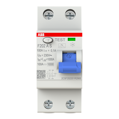 Residual Current Circuit Breaker F200 - 2P - 100 mA - 100 A - Type A