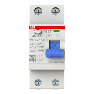 Residual Current Circuit Breaker F200 - 2P - 1000 mA - 100 A - Type A