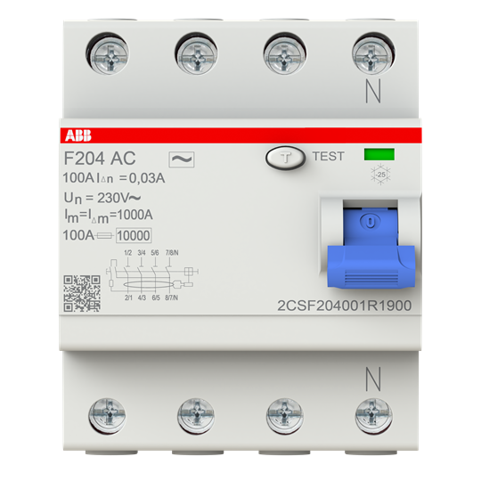 Residual Current Circuit Breaker F200 - 4P - 30 mA - 100 A - Type AC – Image 2 of 3