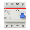 Residual Current Circuit Breaker F200 - 4P - 30 mA - 100 A - Type A