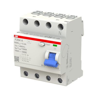 Residual Current Circuit Breaker F200 - 4P - 300 mA - 100 A - Type A