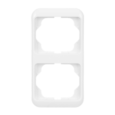 Cover frame 2-gang studio white - alpha nea