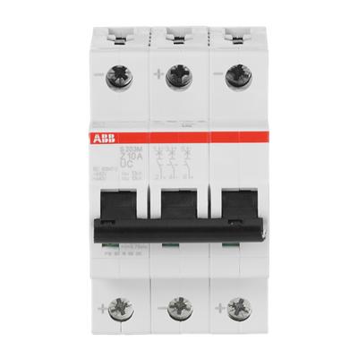 Miniature Circuit Breaker - S200MUC - 3P - 10 A - Z - (AC) 10 kA