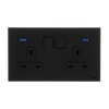 Socket outlet BS Without imprint Silk Black - Millenium