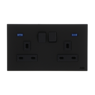 Socket outlet BS Without imprint Silk Black - Millenium