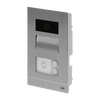 Mini video outdoor station (105mm width, FM), 2 pushbuttons, with ID card reader, with flush-mounted box, 2 button(s), aluminium