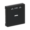 Cover plate with legend Card, Symbol "arrows" for Switch/push button, Hotel card black matt - Platform 63