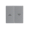 Rocker with legend Symbol "arrows" for Venetian blind, Two-part rocker aluminium silver - Platform 63