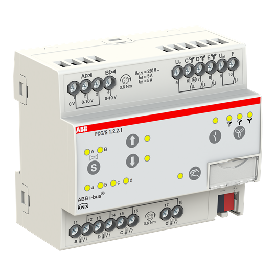 FCC/S1.2.2.1 Fan Coil Controller, 2 x 0-10 V, Manual Operation, 3-stage, MDRC – Görsel 2 / 3