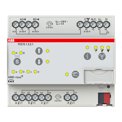 FCC/S1.3.2.1 Fan Coil Controller, 3 x 0-10 V, Manual Operation, MDRC
