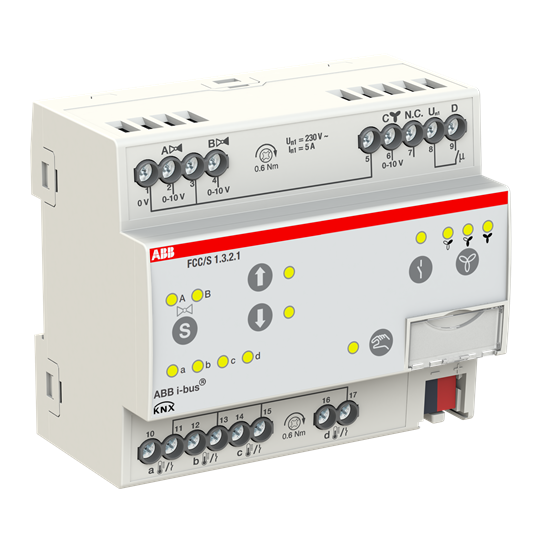 FCC/S1.3.2.1 Fan Coil Controller, 3 x 0-10 V, Manual Operation, MDRC – Görsel 2 / 3