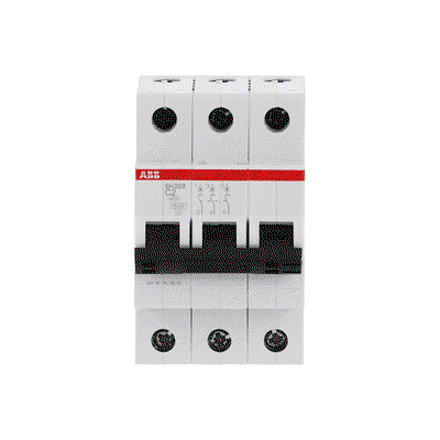 Miniature Circuit Breaker - SH200 - 3P - 2 A - C - (AC) 6 kA