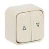 Venetian blind push button 1-pole push button 1P white - Busch-Duro 2000 SM