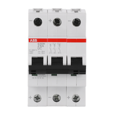 Miniature Circuit Breaker - S200MUC - 3P - 6 A - Z - (AC) 10 kA