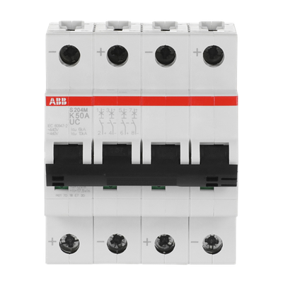 Miniature Circuit Breaker - S200MUC - 4P - 50 A - K - (AC) 10 kA