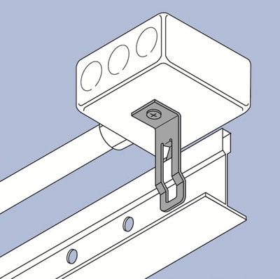 T-BAR CLIP COND BX SZ 6.5MM ZNC STL