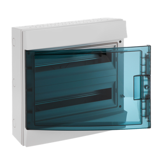 Consumer unit  MISTRAL65, Surface mounted, 36 modules, 2 row(s), IP65,  Door: Single, Plastic, Transparent, Dimensions: 435 mm x 430 mm x 155 mm – Image 2 of 3