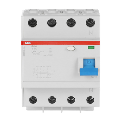 Residual Current Circuit Breaker F400 - 4P - 30 mA - 63 A - Type A