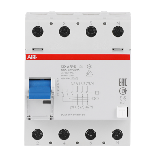 Residual Current Circuit Breaker - 4P - Type A - 30 mA - 125 A