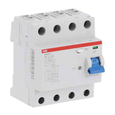 Residual Current Circuit Breaker F200 - 4P - 500 mA - 63 A - Type B