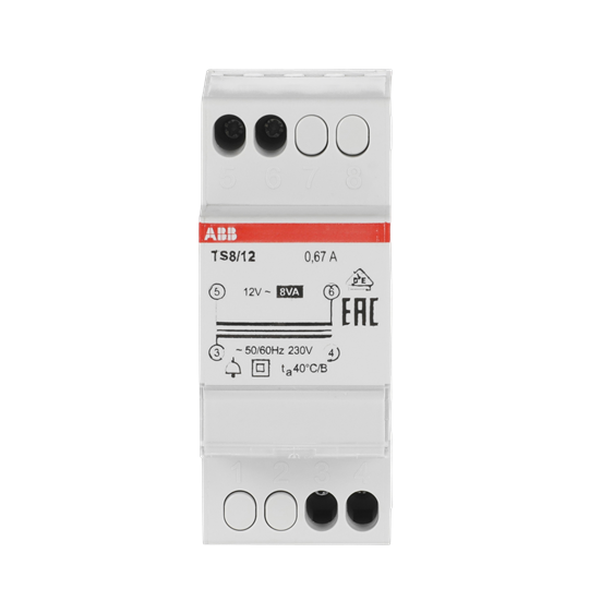 TS8/12 Non-inherently short-circuit proof bell transformer