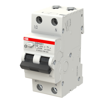 Residual Current Circuit Breaker with Overcurrent Protection DSH201 - 1P+N - 30 mA - 32 A - C - Type A