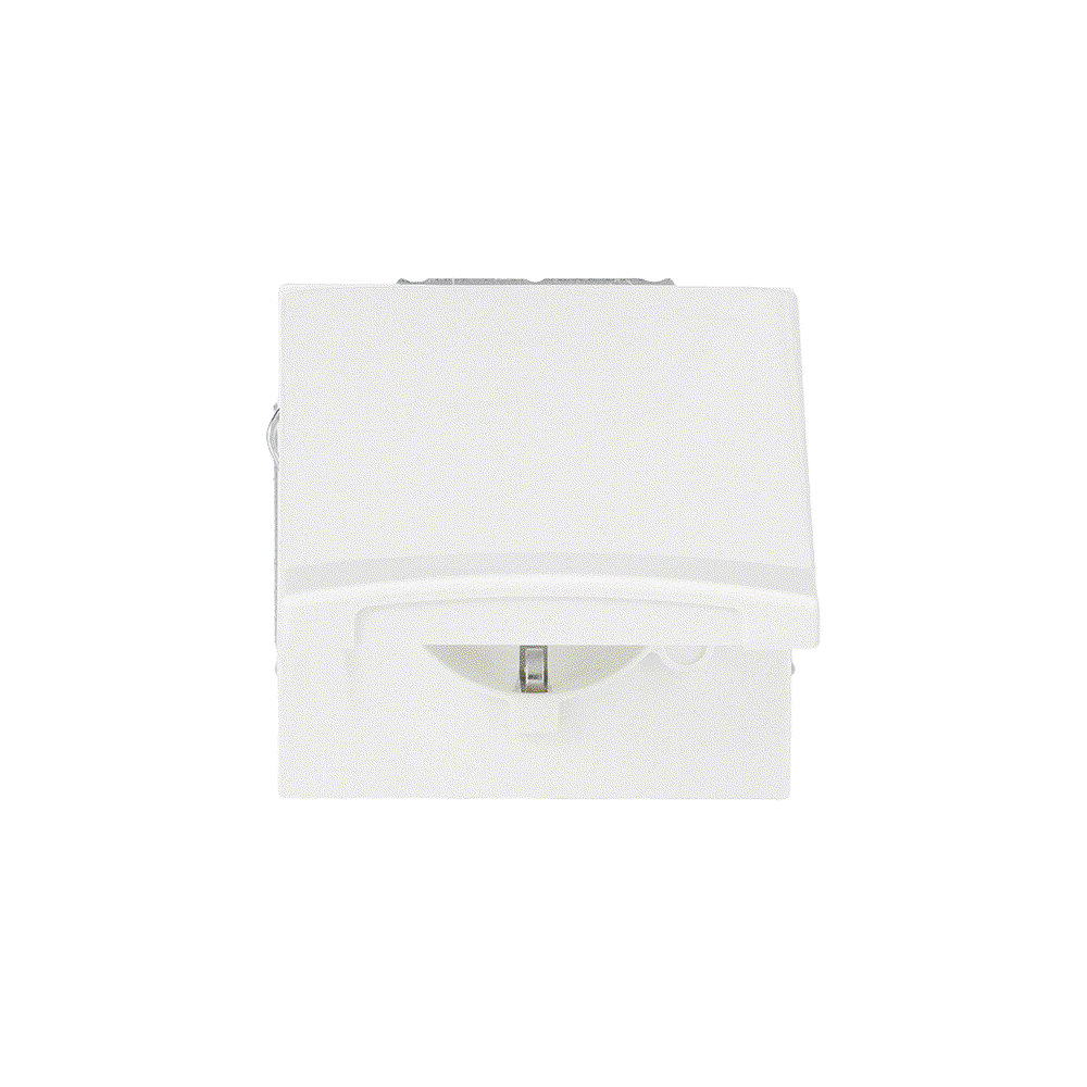 SCHUKO® socket insert with Hinged Lid alpine white - Allwetter 44 (IP 44)