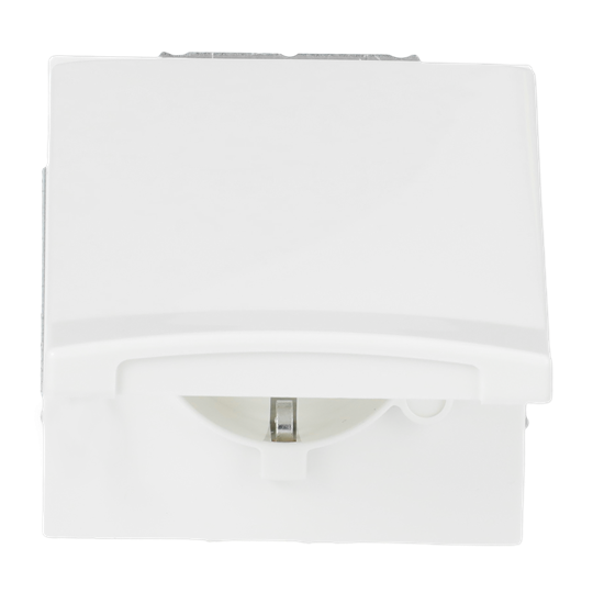 SCHUKO® socket insert with Hinged Lid alpine white - Allwetter 44 (IP 44) – Image 2 of 4