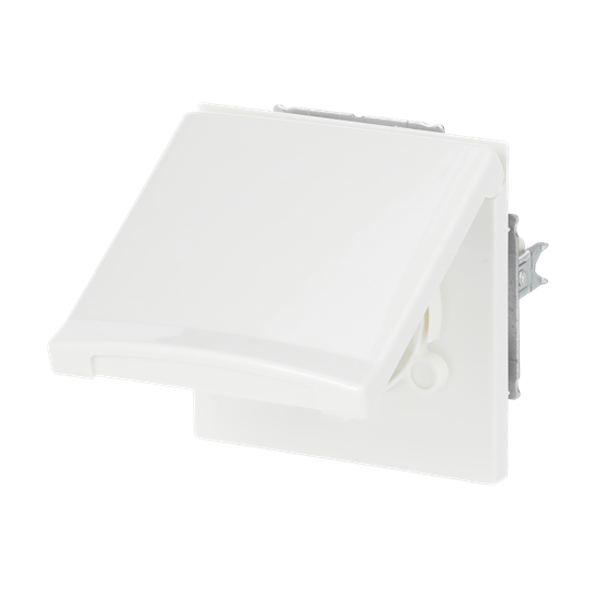 SCHUKO® socket insert with Hinged Lid alpine white - Allwetter 44 (IP 44) – Image 4 of 4