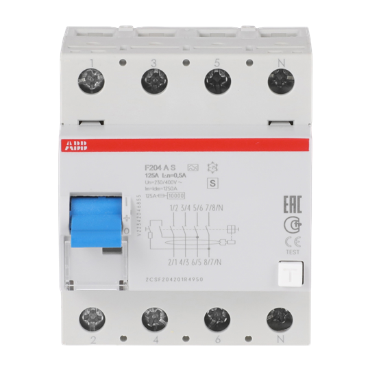 Residual Current Circuit Breaker - 4P - Type A - 500 mA - 125 A