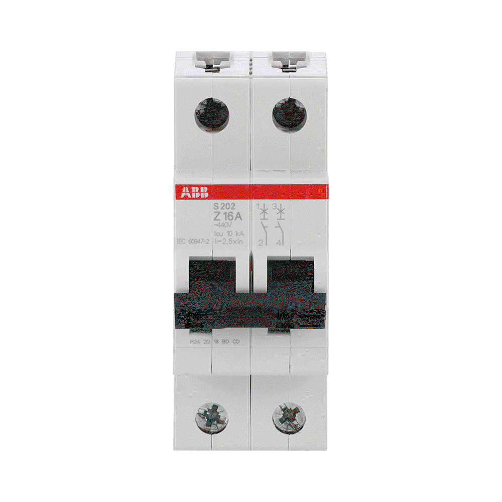 Miniature Circuit Breaker - S200 - 2P - 16 A - Z - (AC) 6 kA