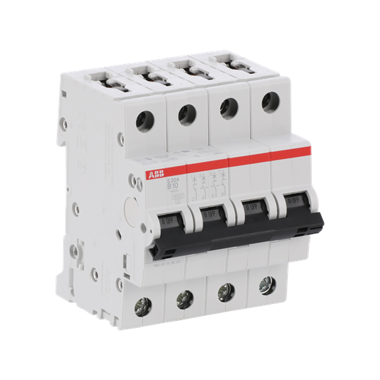 Miniature Circuit Breaker - S200 - 4P - 10 A - B - (AC) 6 kA