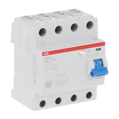Residual Current Circuit Breaker F200 - 4P - 100 mA - 63 A - Type A