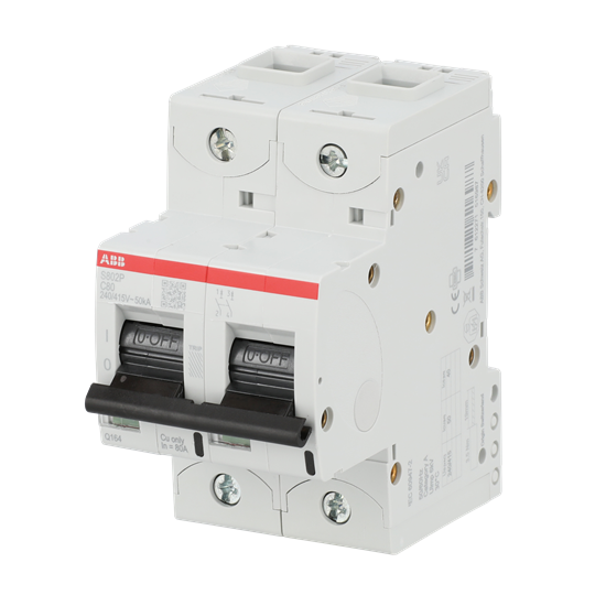 S802P-C80 High Performance Circuit Breaker. C Characteristic. 50kA, 80A, 2P – Image 4 of 4