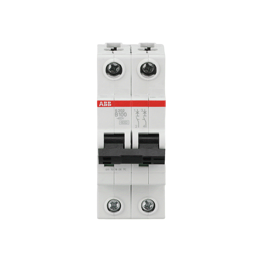 Miniature Circuit Breaker - S200 80-100A - 2P - 100 A - B - (AC) 6 kA