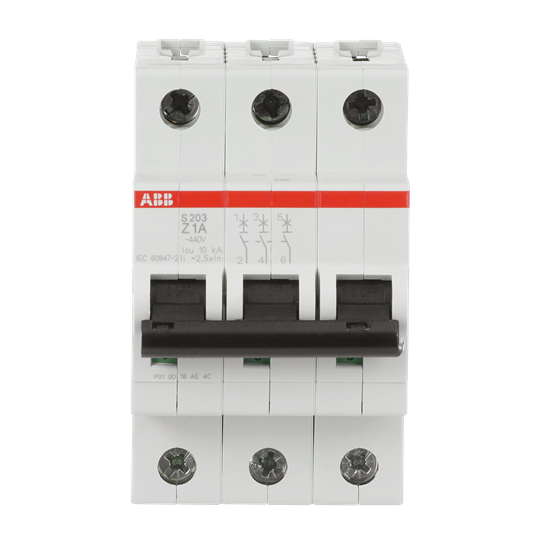 Miniature Circuit Breaker - S200 - 3P - 1 A - Z - (AC) 6 kA – Image 2 of 3