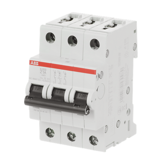 Miniature Circuit Breaker - S200 - 3P - 1 A - Z - (AC) 6 kA – Image 3 of 3