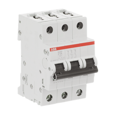 Miniature Circuit Breaker - S200 - 3P - 1 A - Z - (AC) 6 kA