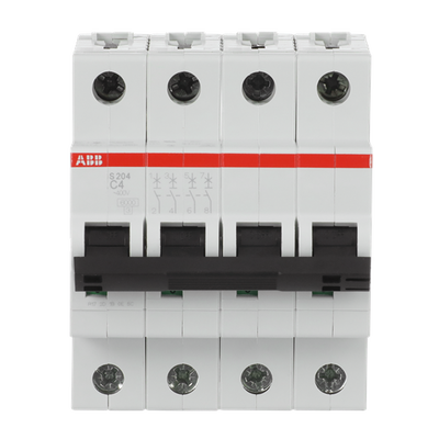 Miniature Circuit Breaker - S200 - 4P - 4 A - C - (AC) 6 kA