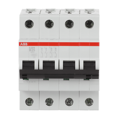 Miniature Circuit Breaker - S200 - 4P - 25 A - B - (AC) 6 kA