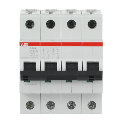 Miniature Circuit Breaker - S200 - 4P - 10 A - Z - (AC) 6 kA