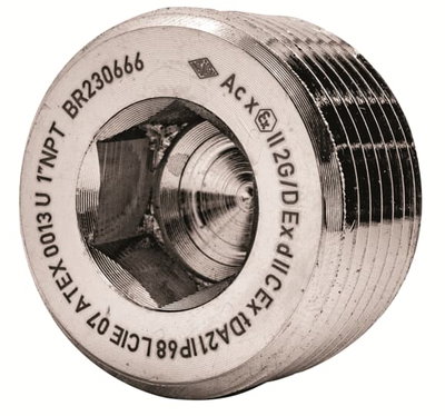 PLUG RND EXD NPB 1 1/4NPT MET