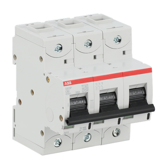 S803P-C80 High Performance Circuit Breaker. C Characteristic. 50kA, 80A, 3P – Image 2 of 3