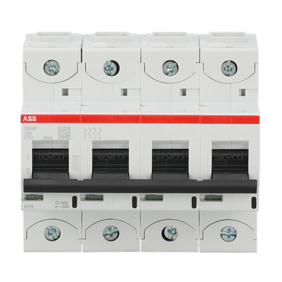 S804P-C80 High Performance Circuit Breaker. C Characteristic. 50kA, 80A, 4P