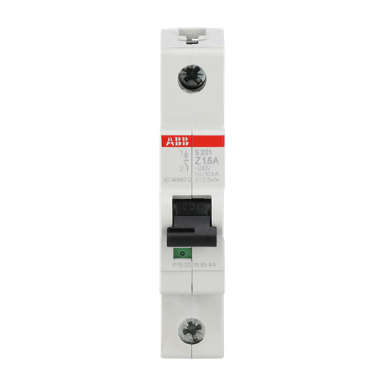 Miniature Circuit Breaker - S200 - 1P - 1.6 A - Z - (AC) 6 kA
